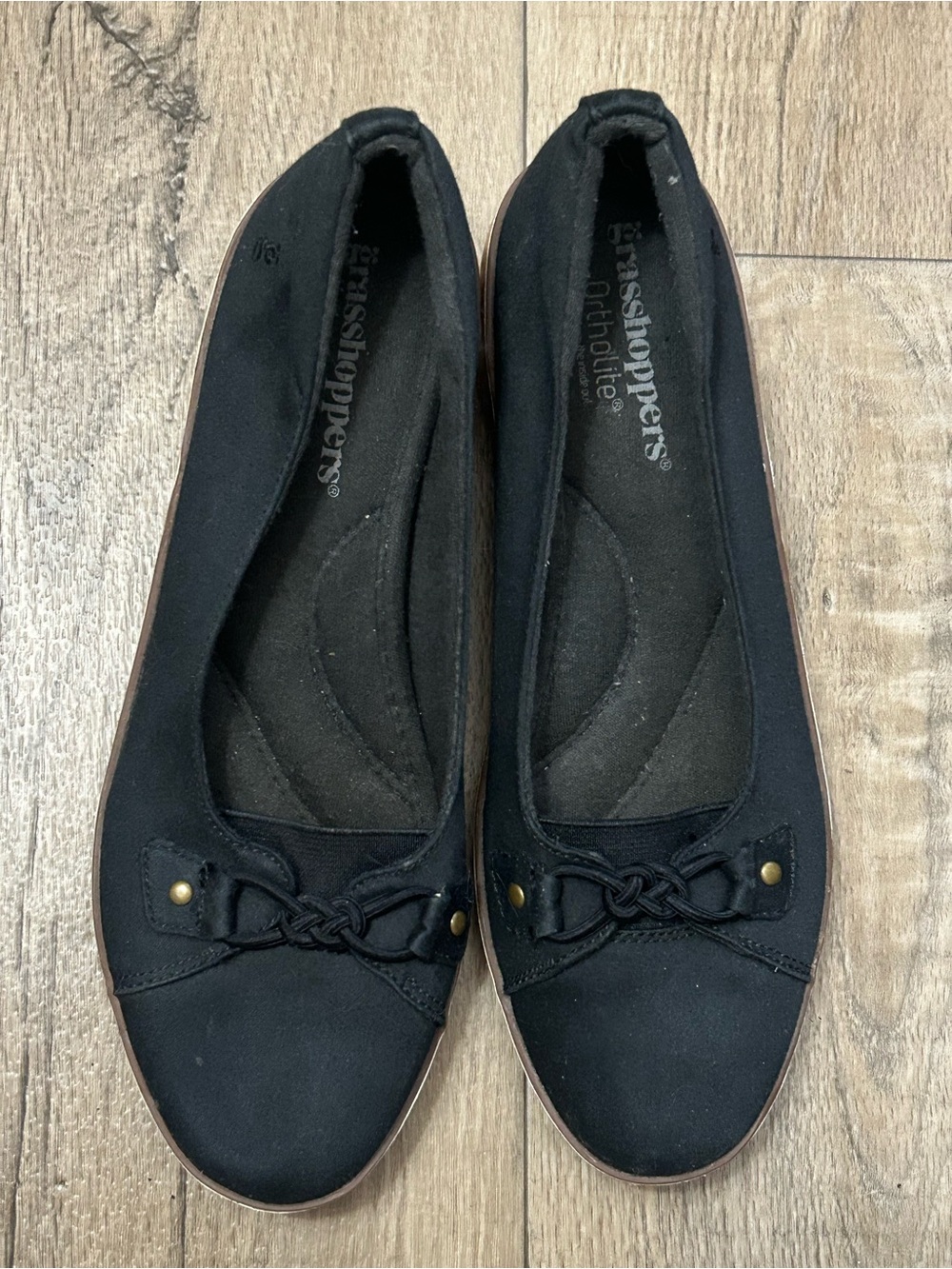 Grasshoppers Black Knot-Accent Ballet Flats